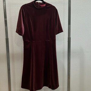 NWOT Isaac Mizrahi Velvet Mock Turtleneck Dress - 16W